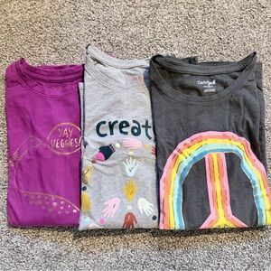 Cat & Jack Peace Sign Graphic Tee - Charcoal with Rainbow